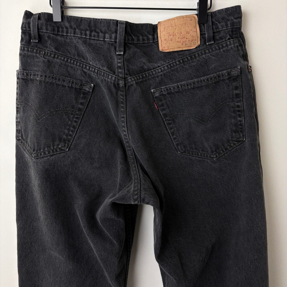 Vintage Levi's 550 Mens 36x32 Black Y2K Skater Baggy 100% Cotton Made in Canada - Picture 6 of 13